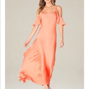 Long satin Bebe dress